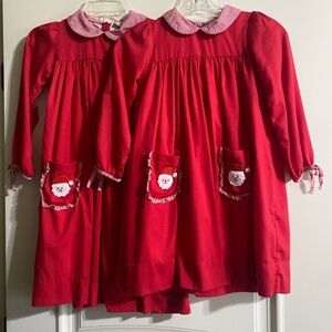 Set of 2 Christmas Dresses one size6 one size7 Sweet Smocking Bird